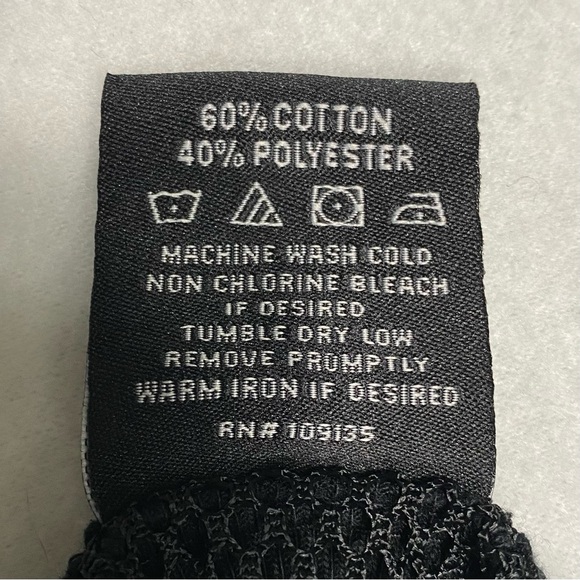 NBA Black Cropped Mesh Cotton  Long Sleeve Top Size Large #1323 - Picture 7 of 9